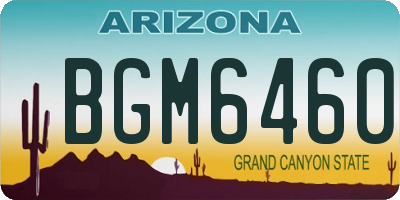 AZ license plate BGM6460