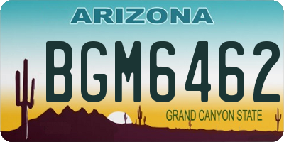 AZ license plate BGM6462