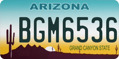 AZ license plate BGM6536