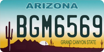 AZ license plate BGM6569
