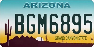 AZ license plate BGM6895