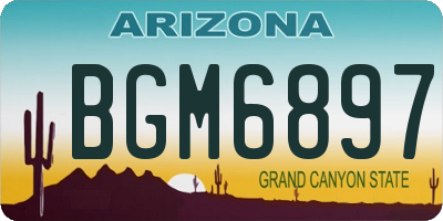 AZ license plate BGM6897