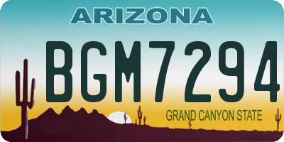 AZ license plate BGM7294