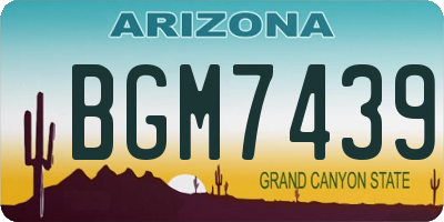 AZ license plate BGM7439