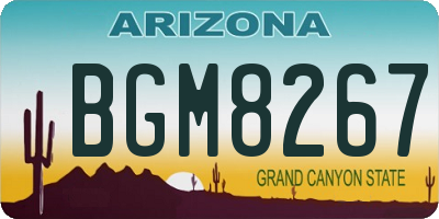 AZ license plate BGM8267