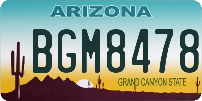 AZ license plate BGM8478