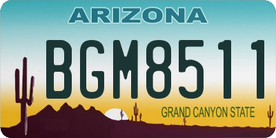 AZ license plate BGM8511
