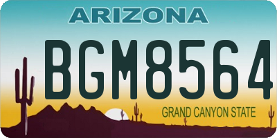 AZ license plate BGM8564