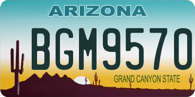 AZ license plate BGM9570