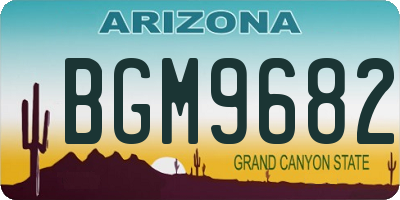 AZ license plate BGM9682