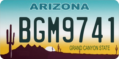 AZ license plate BGM9741