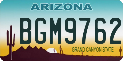 AZ license plate BGM9762