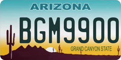AZ license plate BGM9900
