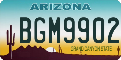 AZ license plate BGM9902