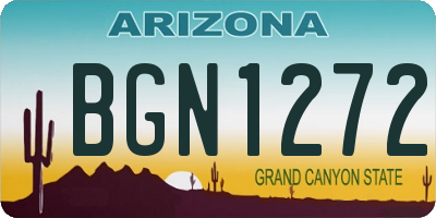 AZ license plate BGN1272