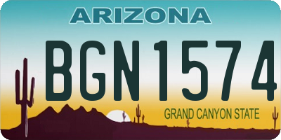 AZ license plate BGN1574