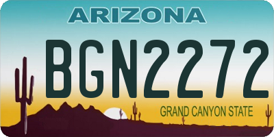 AZ license plate BGN2272