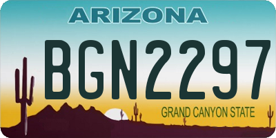 AZ license plate BGN2297