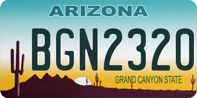 AZ license plate BGN2320