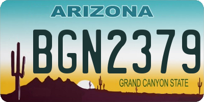 AZ license plate BGN2379