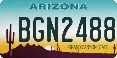 AZ license plate BGN2488