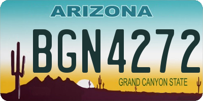AZ license plate BGN4272