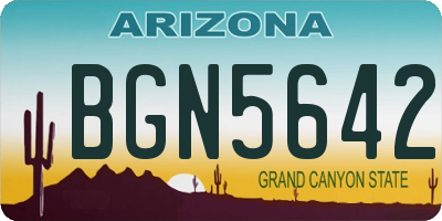 AZ license plate BGN5642