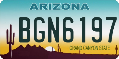 AZ license plate BGN6197
