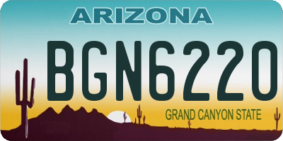 AZ license plate BGN6220