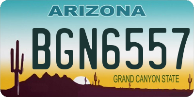 AZ license plate BGN6557