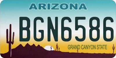 AZ license plate BGN6586