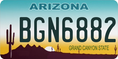 AZ license plate BGN6882
