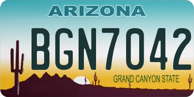 AZ license plate BGN7042