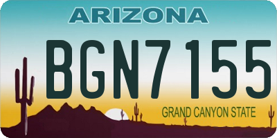 AZ license plate BGN7155
