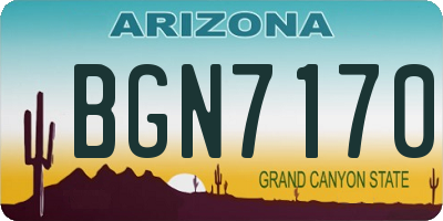 AZ license plate BGN7170