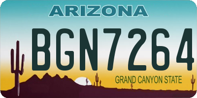 AZ license plate BGN7264