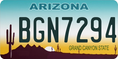 AZ license plate BGN7294