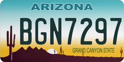 AZ license plate BGN7297
