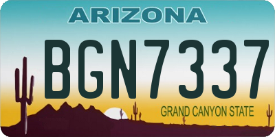 AZ license plate BGN7337