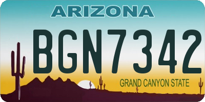 AZ license plate BGN7342