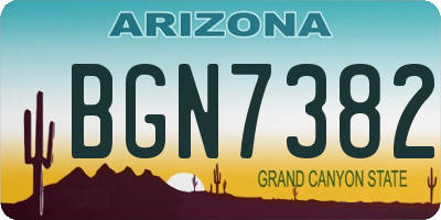 AZ license plate BGN7382