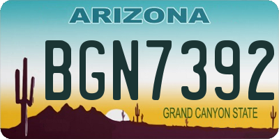 AZ license plate BGN7392