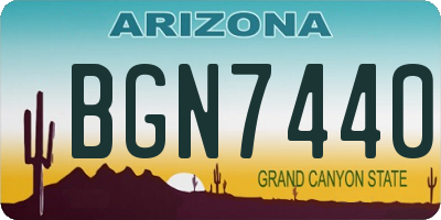 AZ license plate BGN7440