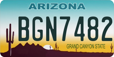 AZ license plate BGN7482