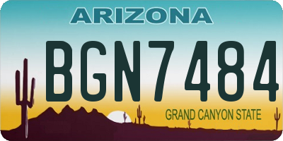 AZ license plate BGN7484