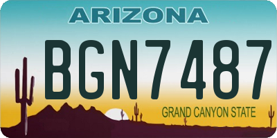 AZ license plate BGN7487