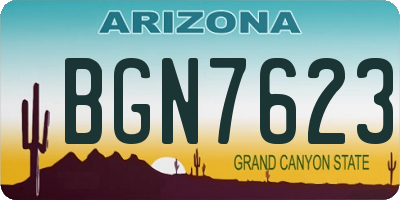 AZ license plate BGN7623