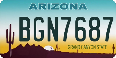 AZ license plate BGN7687