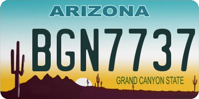 AZ license plate BGN7737