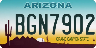 AZ license plate BGN7902